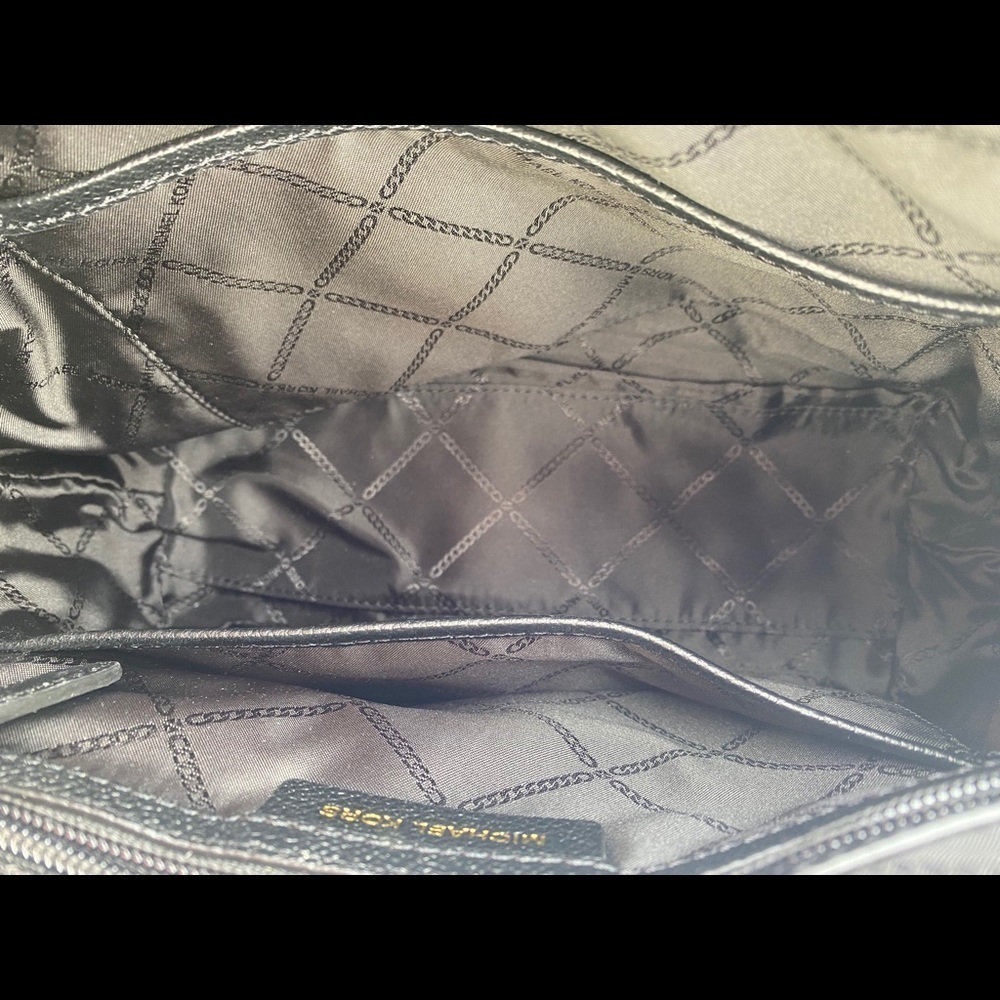 Michael Kors Elson Large Satchel Crossbody Black Elegant Bag View 5